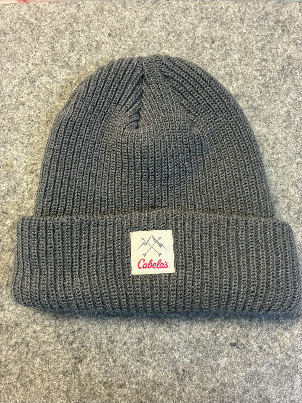 Cabela's Gray Ribbed Cuffed Beanie